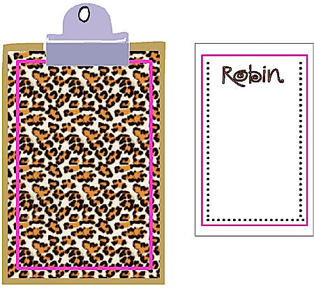 Clipboard Set #1 (6x9 clipboard & 2 pads) Customized by Fun with Pads