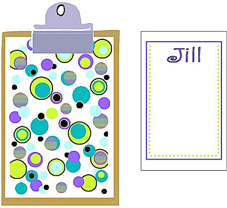Clipboard Set #2 (6x9 clipboard & 2 pads) Customized by Fun with Pads