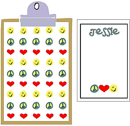 Clipboard Set #3 (6x9 clipboard & 2 pads) Customized by Fun with Pads