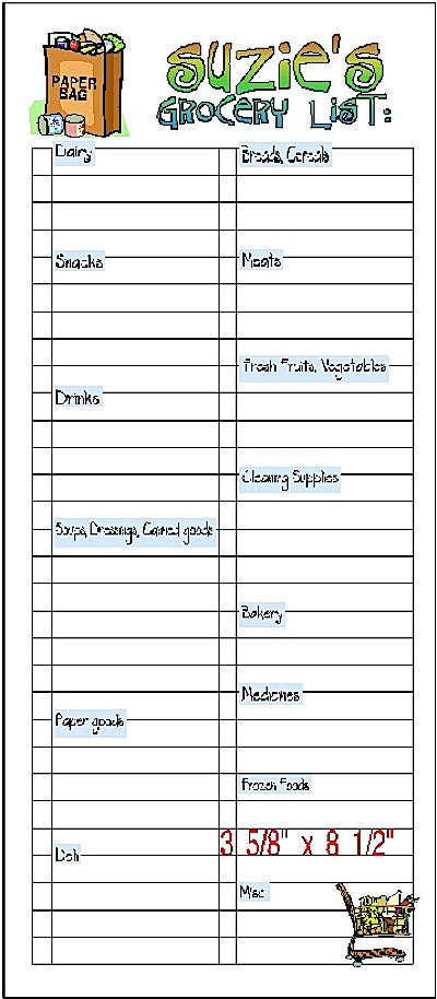 Pad Q Customized Grocery List Pad by Fun with Pads