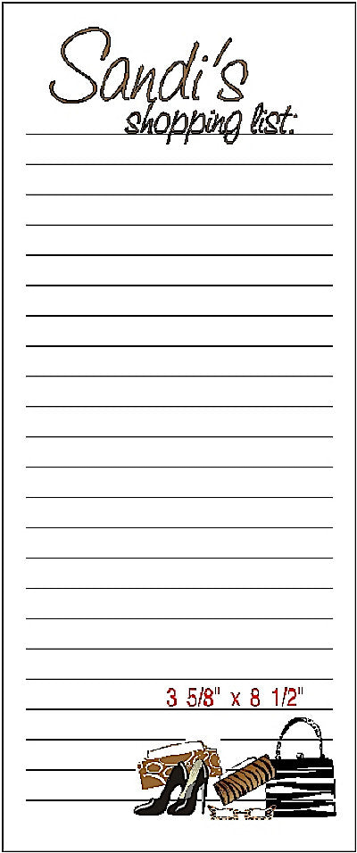 Pad R Customized Shopping List Pad by Fun with Pads