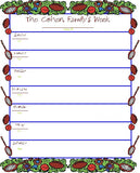 Weekly Family Calendar Personalized by Fun with Pads