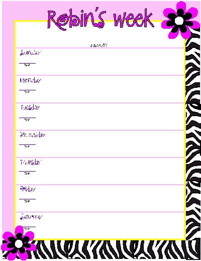 Calendar 6 Customized by Fun with Pads