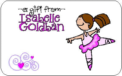 Gift Sticker #17 Ballet Customized by Fun with Pads