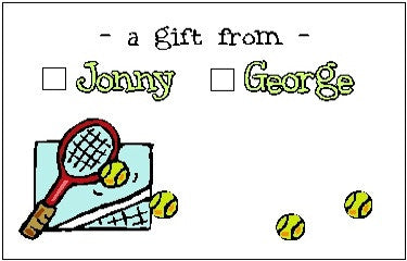 Gift Sticker #5 Tennis Customized by Fun with Pads