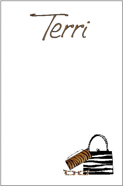 Large Lucite Note Holder #13 Customized by Fun with Pads
