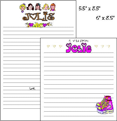 Camp Set-3B Girl Camp Stationary Customized by Fun with Pads