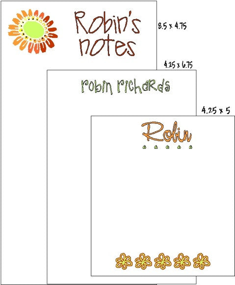 Pad Set F-9 Yellow Flowers Customized by Fun with Pads