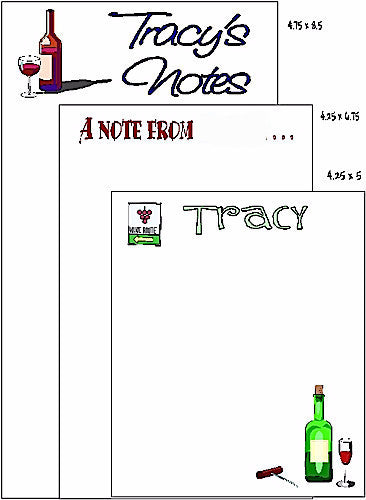 Wine Note Pad Set F-36 Customized by Fun with Pads