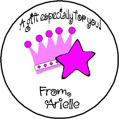 Round Gift Sticker 1 Crown Customized by Fun with Pads