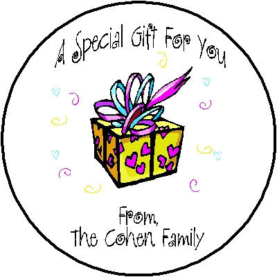 Round Gift Sticker 8 Customized by Fun with Pads