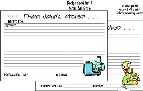 Recipe Cards Mixing Set 5x8 Customized by Fun with Pads