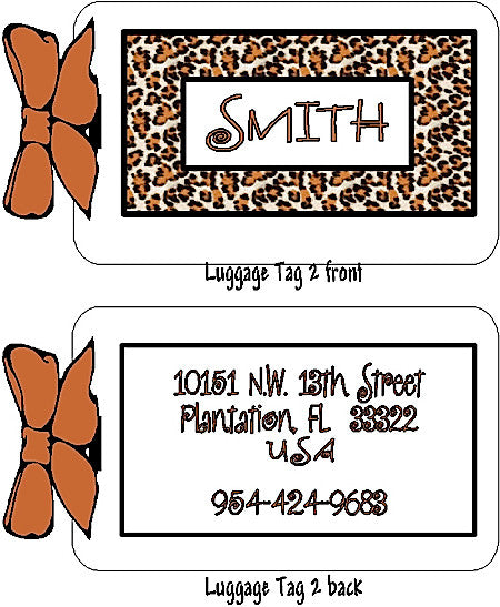 Luggage Tag #2 (4 for $18) Customized by Fun with pads